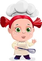 girl, cooking